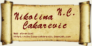 Nikolina Čakarević vizit kartica